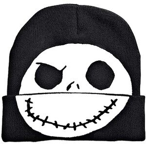 Nightmare Before Christmas Jack Skellington Face Pull Down Mask Beanie